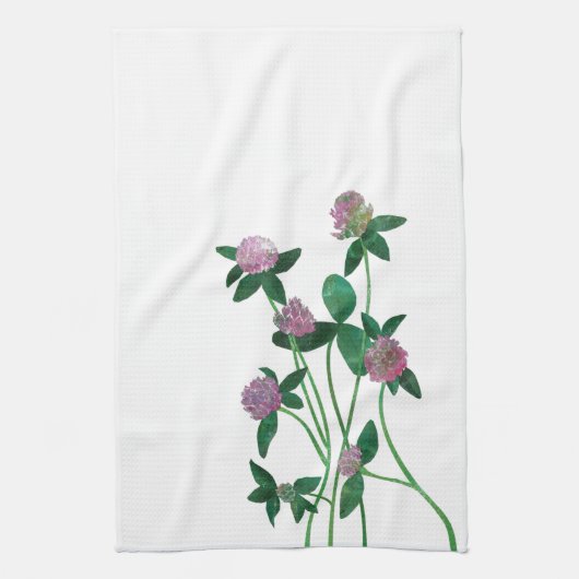 Paarse klaver theedoek (Verticaal)