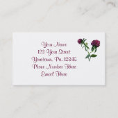 Paarse klaverventiel Visitekaartje (Voorkant)