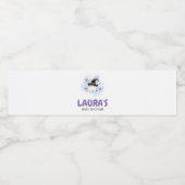 Paarse Kleine Boo Geest Heks Baby Shower Waterfles Etiket (Enkel label)