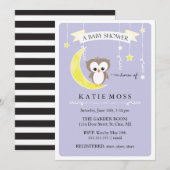 Paarse kleine boomgaard | Uitnodiging tot Baby sho (Voorkant / Achterkant)