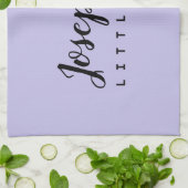 Paarse kleine chef script naam eenvoudig gepersona theedoek (Gevouwen)