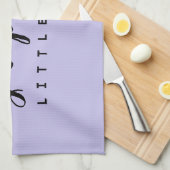 Paarse kleine chef script naam eenvoudig gepersona theedoek (Quarter Fold)