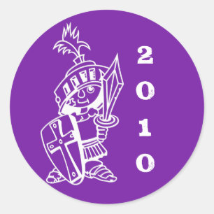 paarse, kleine kruisvaarder 2010 ronde sticker
