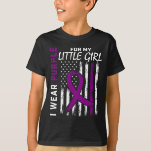 Paarse kleine meisje dochter epilepsie bewustzijn t-shirt