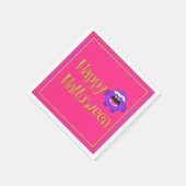 Paarse Kleine Monster Halloween Fun Kinder Servet (Hoek)