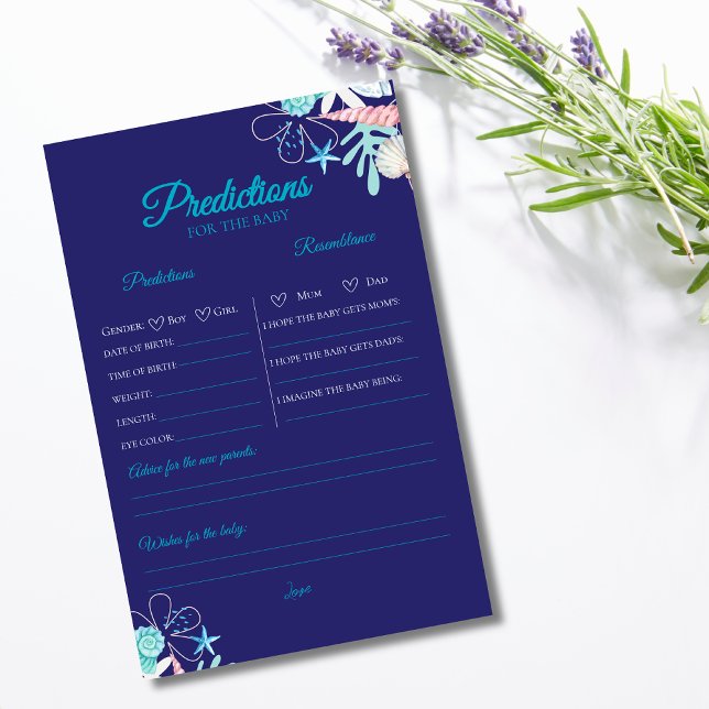 Paarse kleine parel baby shower voorspellingen Gam (Creator heeft geüpload)