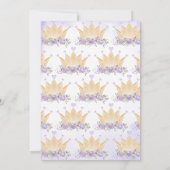 Paarse kleine prinses Baby shower Kaart (Achterkant)