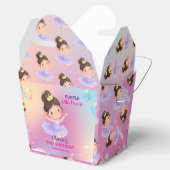 Paarse kleine prinses bal gunst box bedankdoosjes (Geopend)