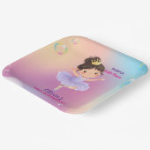 Paarse kleine prinses bal papier Bord (Gebogen)
