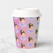 Paarse kleine prinsessenbal papieren bekers (Achterkant)