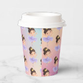 Paarse kleine prinsessenbal papieren bekers (Rechts)