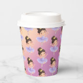 Paarse kleine prinsessenbal papieren bekers (Voorkant)