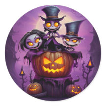 Paarse kleine tovenaar heidense monsters schattig