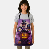 Paarse kleine tovenaar heidense monsters schattig  schort (Insitu)