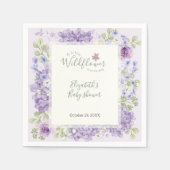 Paarse Kleine Wilde Bloem Baby Shower Servetten (Voorkant)