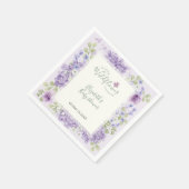 Paarse Kleine Wilde Bloem Baby Shower Servetten (Hoek)