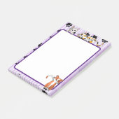 Paarse kleur met poten schattige kittens 4" x 6" post-it® notes (Schuin)