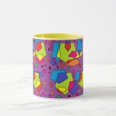 Paarse kleur ontwerp vet patroon mok (Midden)