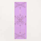 Paarse Kleur Ontworpen Yoga Mat (Voorkant)