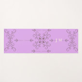Paarse Kleur Ontworpen Yoga Mat (Voorkant (horizontaal))