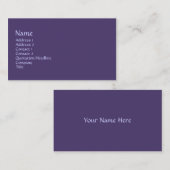 paarse kleur visitekaartje (Voorkant / Achterkant)