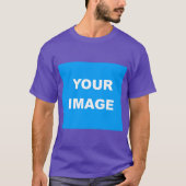 Paarse kleur Voeg uw Afbeelding foto Afbeelding Lo T-shirt (Voorkant)