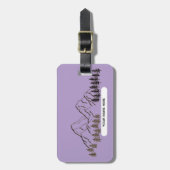 PAARSE KLEUR- VOOR NATURELIEFHEBER BAGAGELABEL (Voorkant verticaal)
