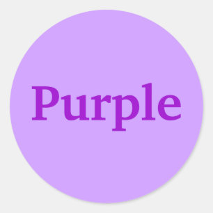 Paarse kleur woord op lavendel Stickers
