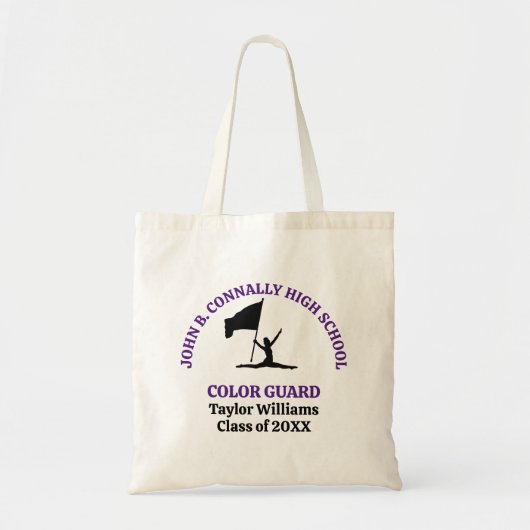 Paarse Kleurbegeleiding Middelbare School Persoonl Tote Bag (Voorkant)