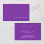 Paarse kleuren Moderne Sjabloon Professional elega Visitekaartje (Voorkant / Achterkant)
