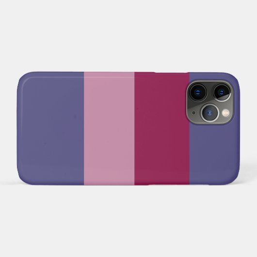 Paarse kleuren strepen Case-Mate iPhone case (Achterkant (horizontaal))