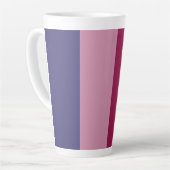 Paarse kleuren strepen latte mok (Linkerhoek)