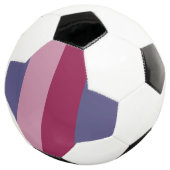 Paarse kleuren strepen voetbal (Drie kwart)