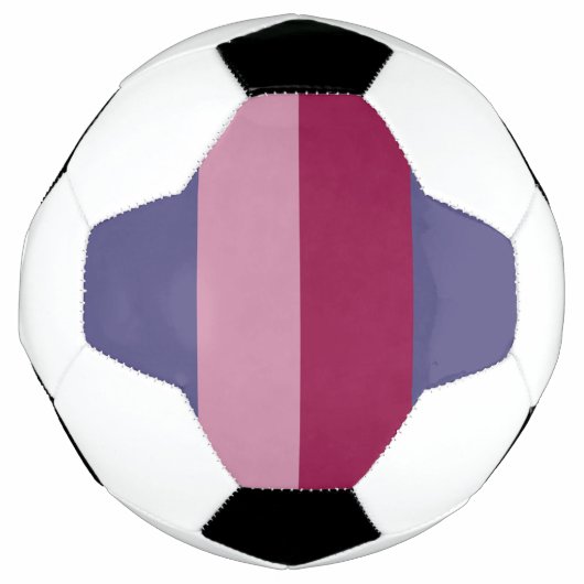 Paarse kleuren strepen voetbal (Voorkant)