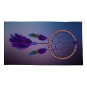 Paarse kleuren van Southwestern Dreamcatcher Kussensloop (Achterkant)
