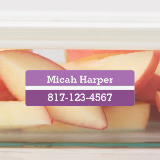Paarse Kleurenblok Zelfklevend Etiket Middelgrote  Labels