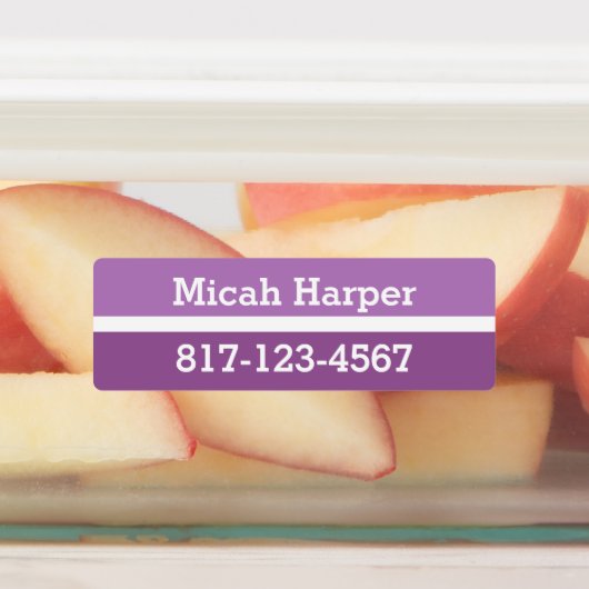 Paarse Kleurenblok Zelfklevend Etiket Middelgrote Labels (Aangebracht)