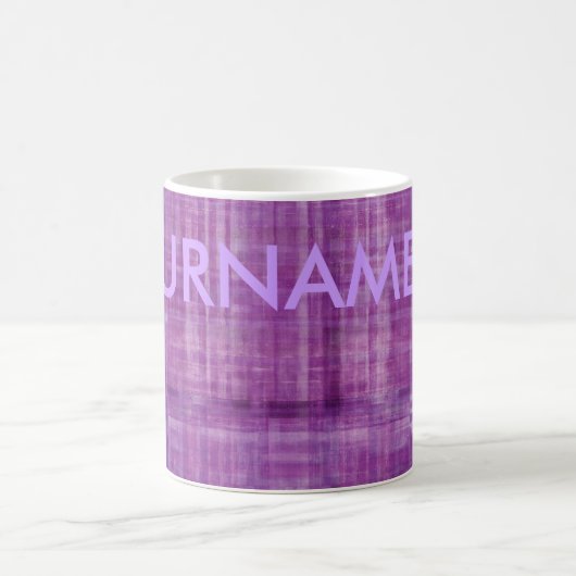 Paarse kleurenmoderne Art Mok met Jouw naam (Center)