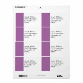 paarse kleurenrand etiket (Full Sheet)