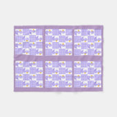 Paarse kleurentapeluis fleece deken (Voorkant (Horizontaal))