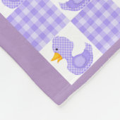 Paarse kleurentapeluis fleece deken (Hoek)