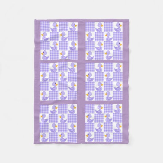 Paarse kleurentapeluis fleece deken (Voorkant)