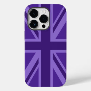 Paarse kleurenunitie met Britse vlag Case-Mate iPhone 14 Pro Hoesje
