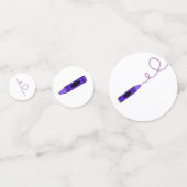 Paarse kleurpotlood confetti (Achterkanten)