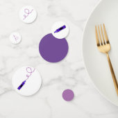 Paarse kleurpotlood confetti (Groep)