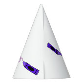 Paarse kleurpotlood feesthoedjes (Achterkant)