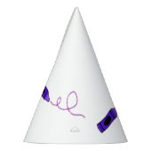 Paarse kleurpotlood feesthoedjes (Links)