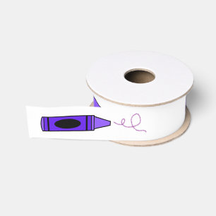Paarse kleurpotlood grosgrain lint