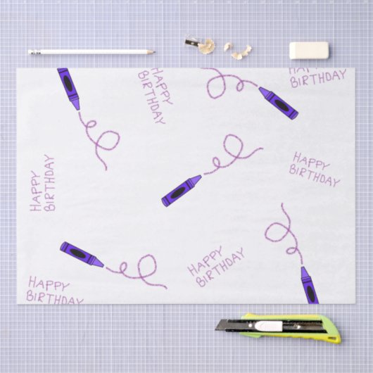 Paarse kleurpotlood tissuepapier (Craft)