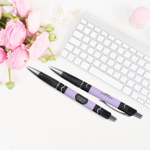 Paarse Kleurpotlood Wrap Monogram Naam Pen